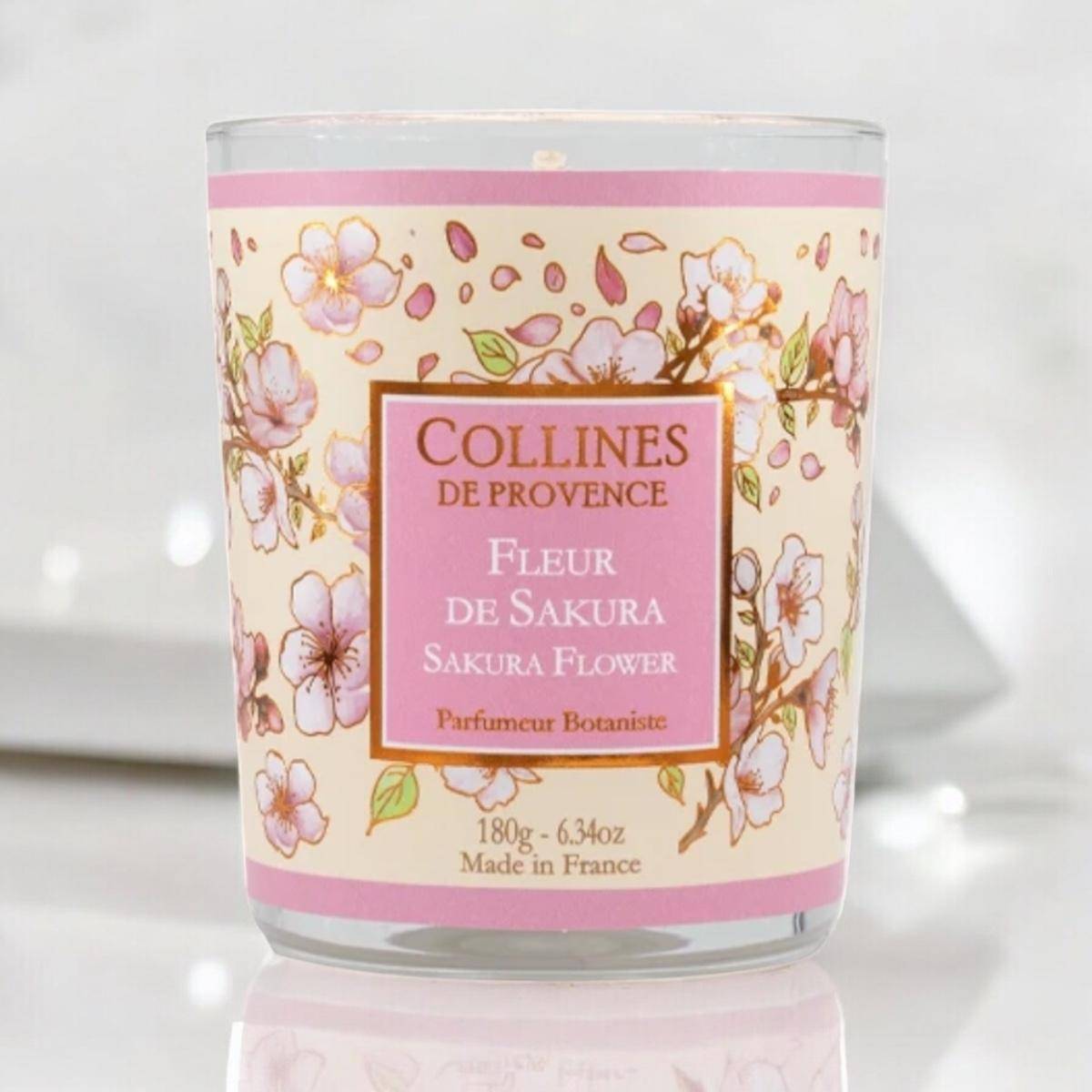 Von Collines De Provence - Duftkerze Sakura Blume 180g