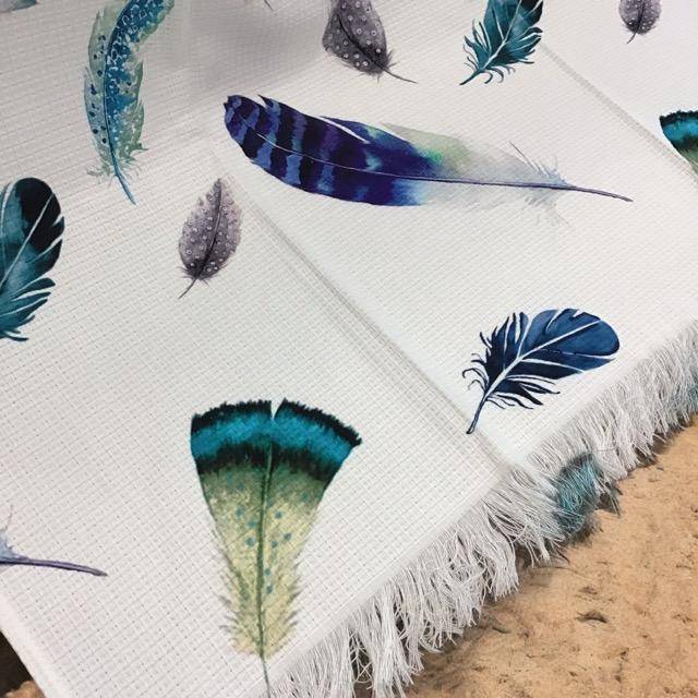Garnier Thiebaut Fouta Feathery Blue 87 x 188 cm