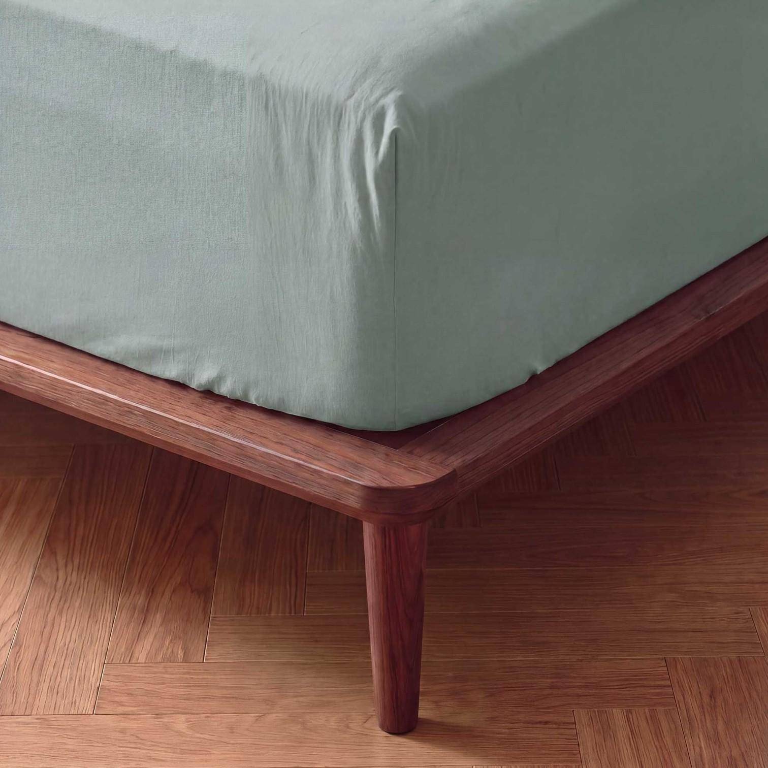ESSENZA Fine Organic Jersey Spannbetttuch Dusty Teal 140-160 x 200-220 cm