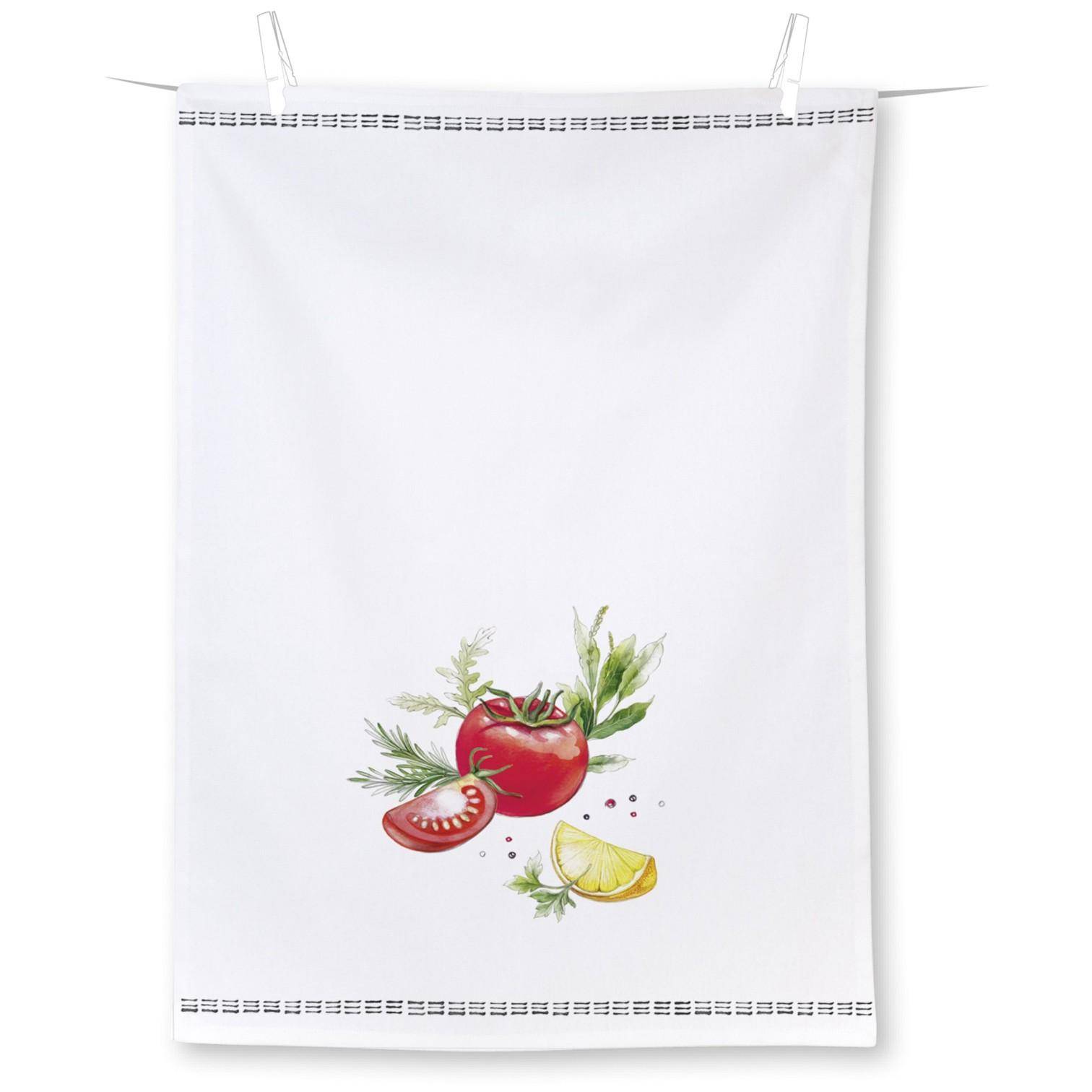 Geschirrtuch Fresh Tomatoes 50 x 70 cm – 100% Baumwolle und saugfähig