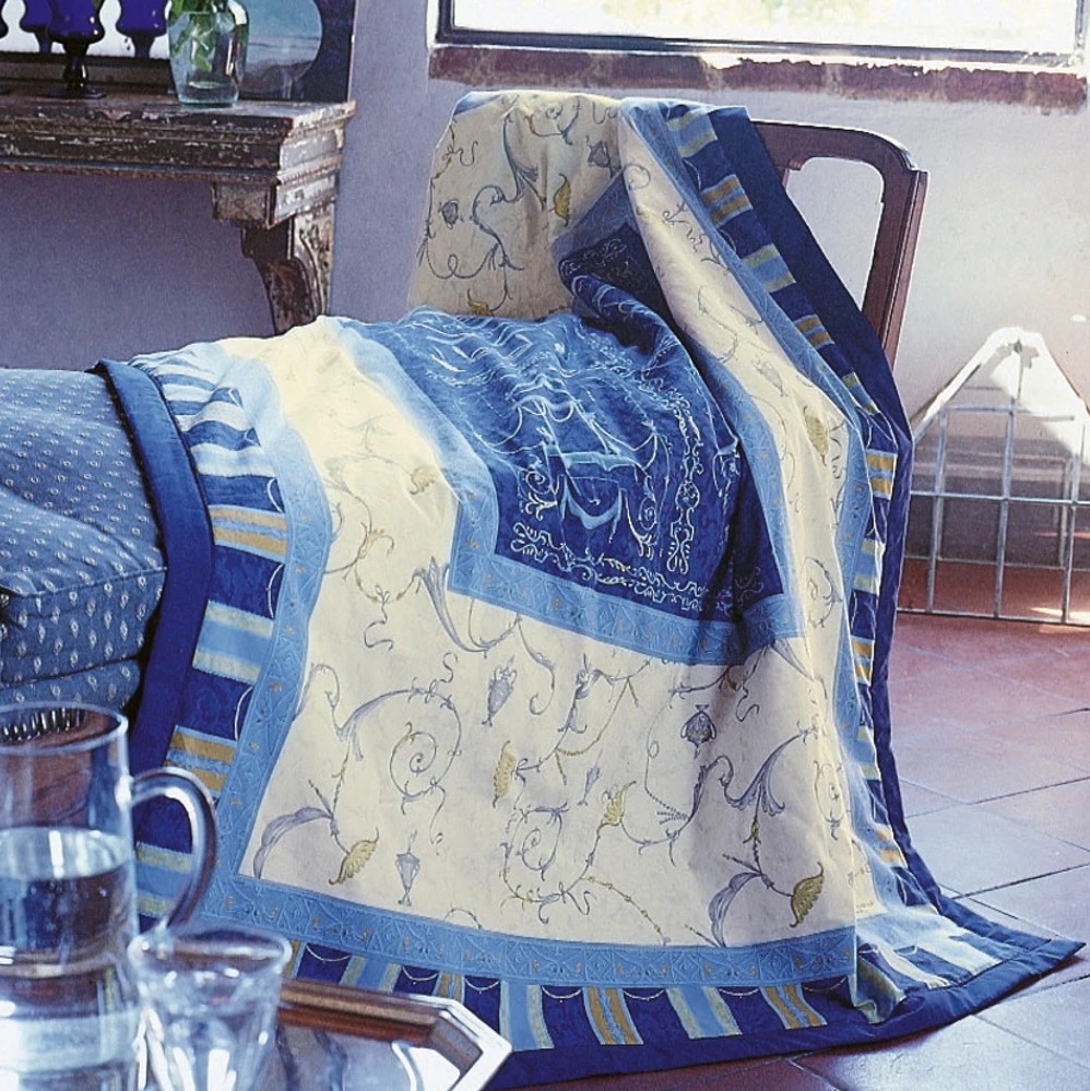 Bassetti Plaid OPLONTIS V9 135 x 190 cm - Blau