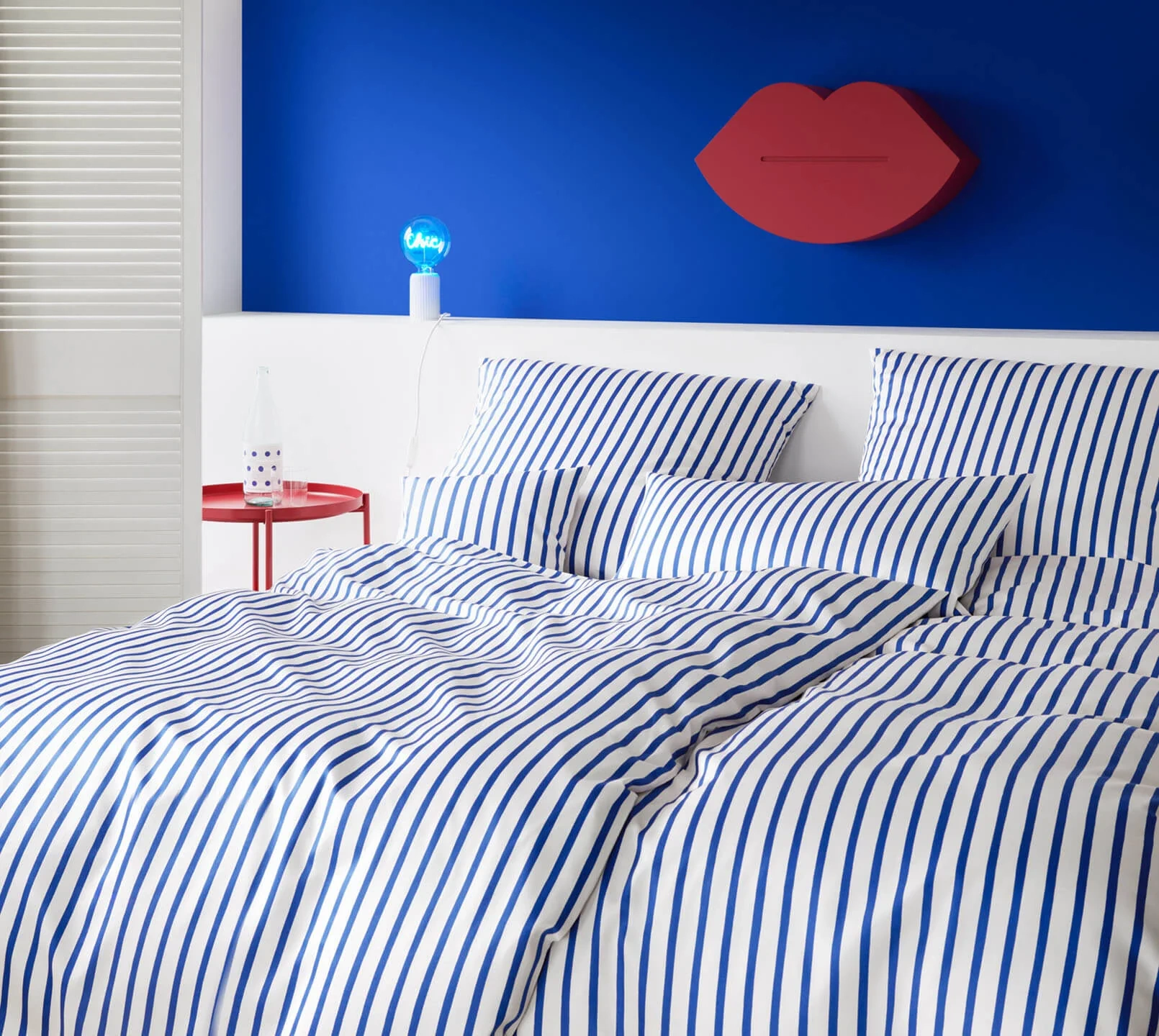 Elegante Bettwäsche Double in Blau 135 x 200 cm