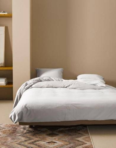 ESSENZA Baumwollsatin Bettwäsche Minte Grey 155 x 220 cm + 80 x 80 cm