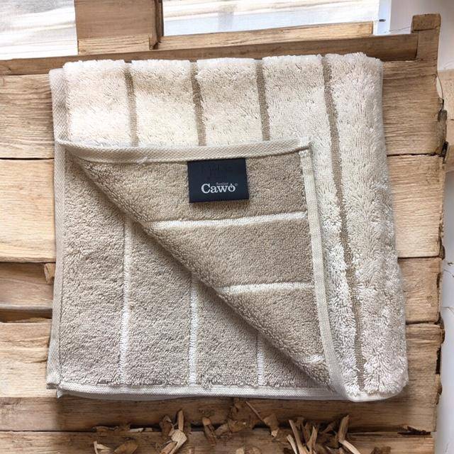 Cawö Frottiertuchserie Balance Wendestreifen 6232 Fb. Natur Handtuch 50 x 100 cm