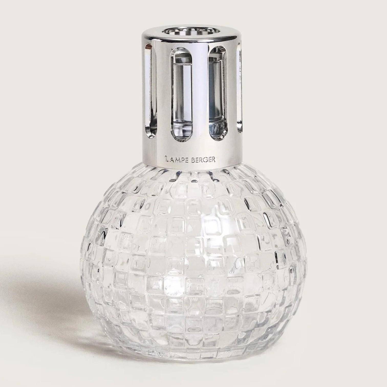 Lampe Berger Disco Transparent Duftlampe mit Schachbrett Glasdesign
