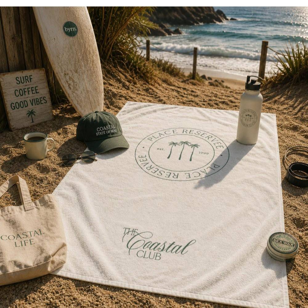 Strandtuch The Coastal Club Ecru/Eucalyptus