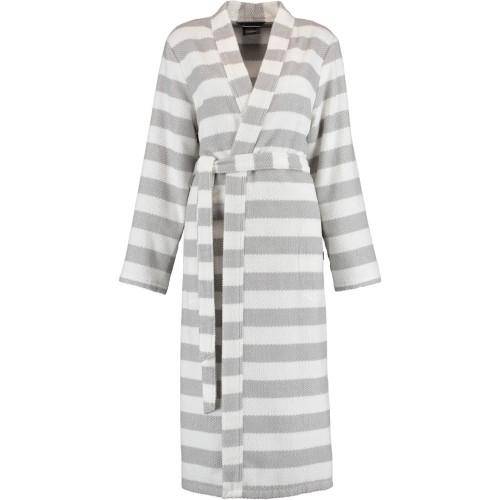 Cawö Damen Bademantel Kimono Struktur 1241 silber XS 