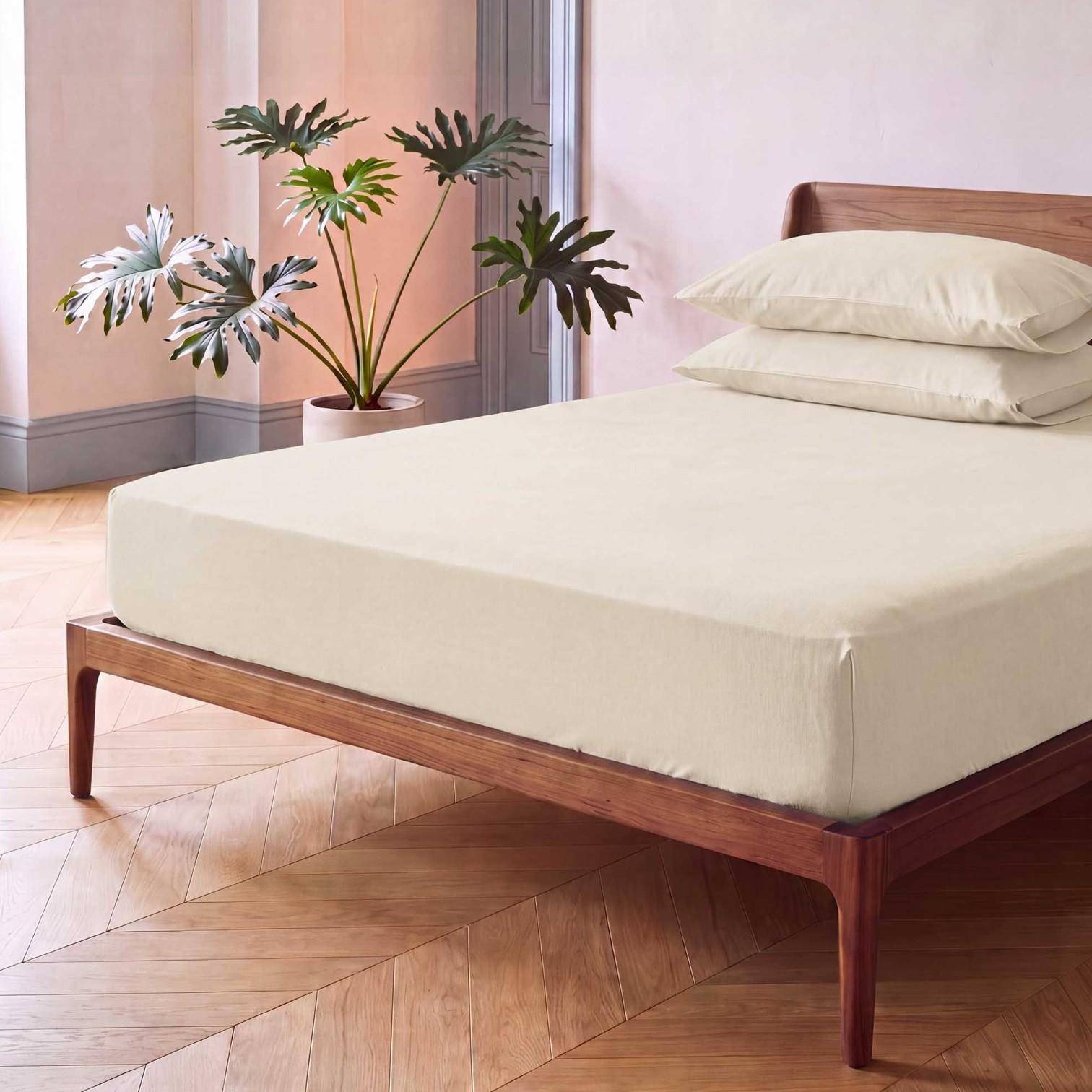 ESSENZA Fine Organic Jersey Spannbetttuch Vanilla 140-160 x 200-220 cm