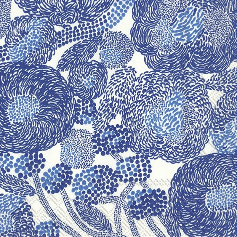 ihr Lunch Servietten Marimekko Mynsteri Cream Blue