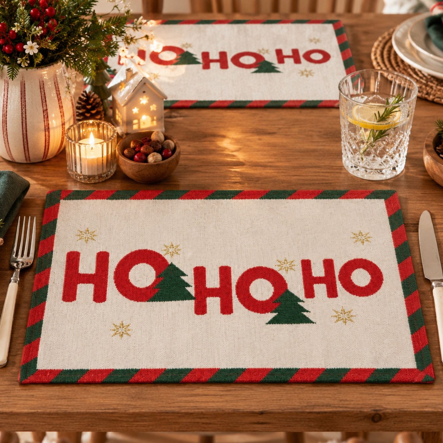 Sander Tischset Santa's Laughter 32 x 48 cm