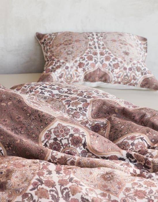 Essenza Baumwollsatin Bettwäsche Giulia Taubengrau 135 x 200 cm + 80 x 80 cm