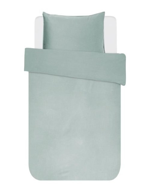 ESSENZA Baumwollsatin Bettwäsche Minte Dusty Green 155 x 220 cm + 80 x 80 cm