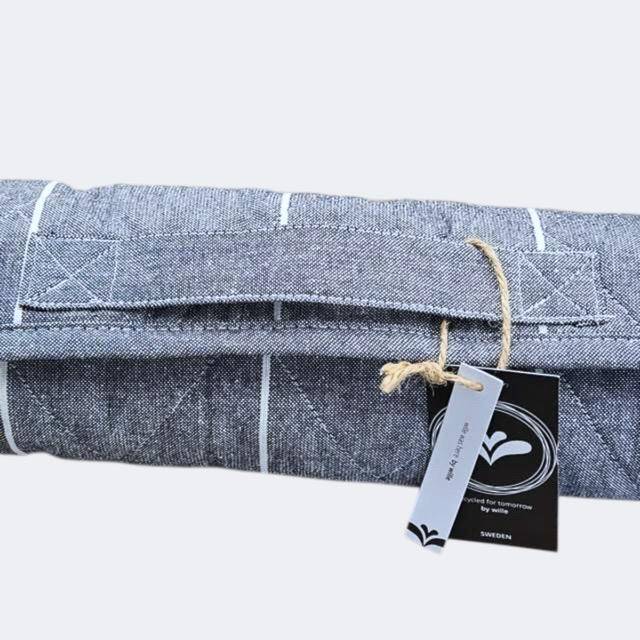 by Wille Gefütterte Strandmatte Alma in Navy/Weiß