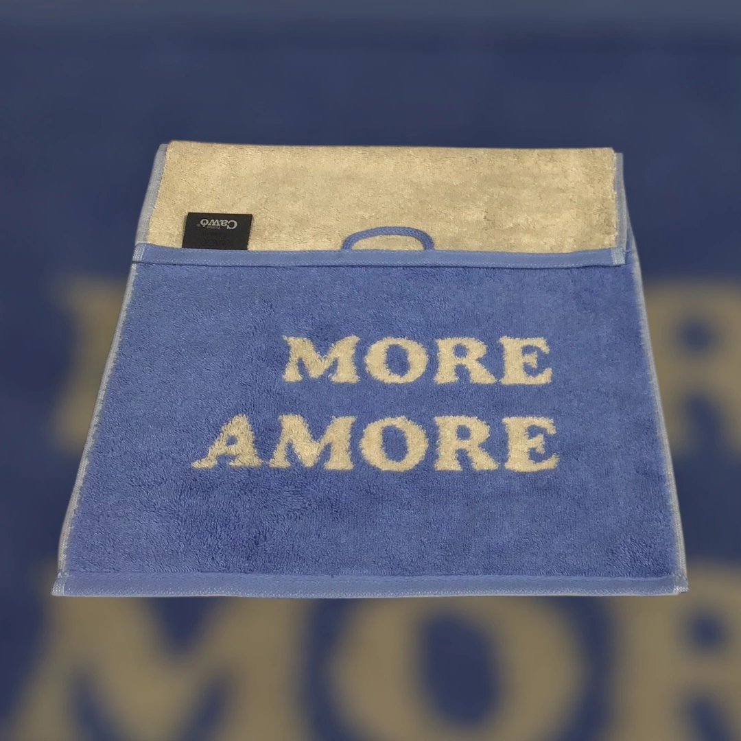 Cawö Frottiertuchserie Postcard Towels Edition "More Amore" Blau/Grau Gästetuch 30 x 50 cm
