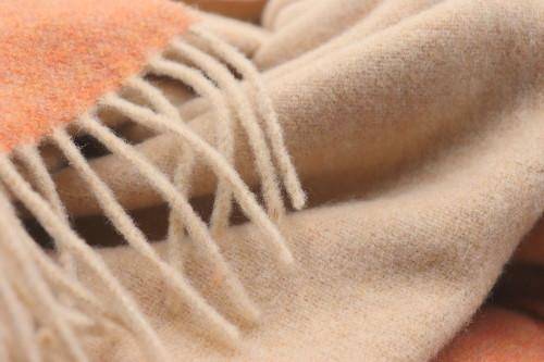 Biederlack Plaid Kaschmir Henna-Sand 150 x 200 cm