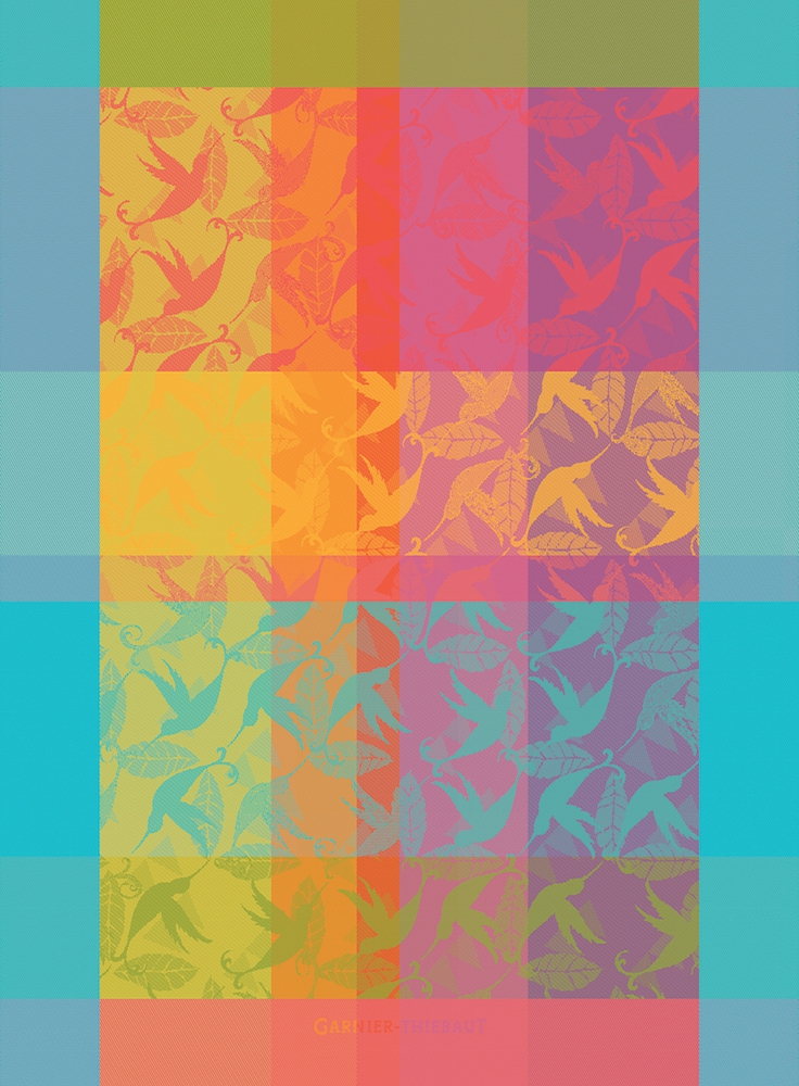 Garnier Thiebaut Geschirrtuch - Mille Colibris Antilles