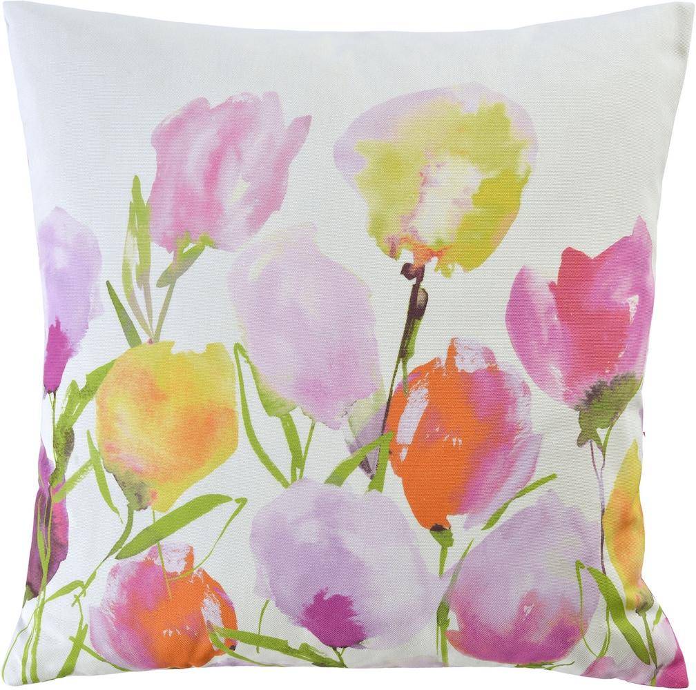 Kissenhülle Fresh Tulip von Sander mit bunten Tulpen