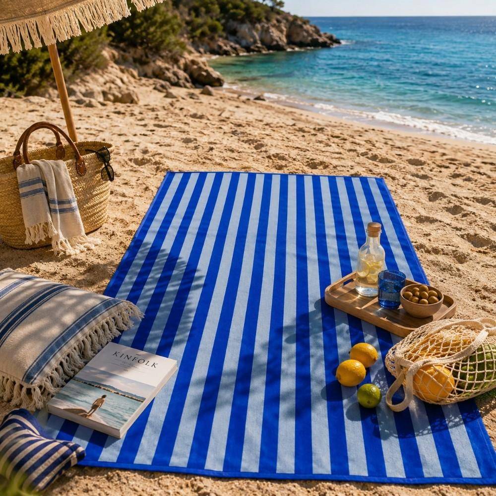 Strandtuch Cabane Mykonos Blue/Atlantic