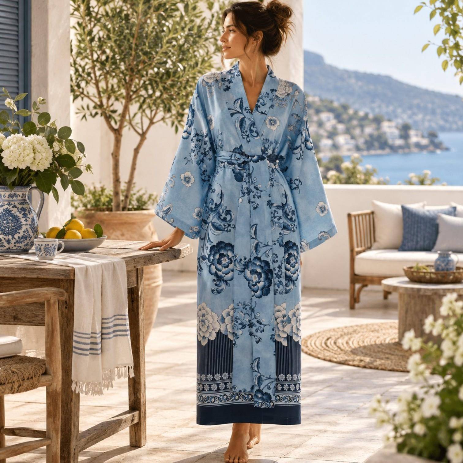 Bassetti Kimono Paraggi Blue in L/XL