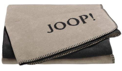 JOOP! Wohndecke Uni-Doubleface Stein - Anthrazit