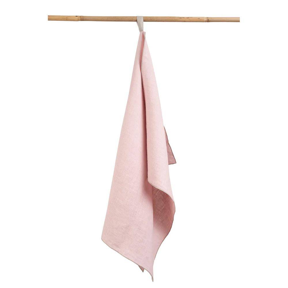 Vaitkute Reinleinen Geschirrtuch "Vilnia" Puder - Natur umkettelt 47 x 70 cm