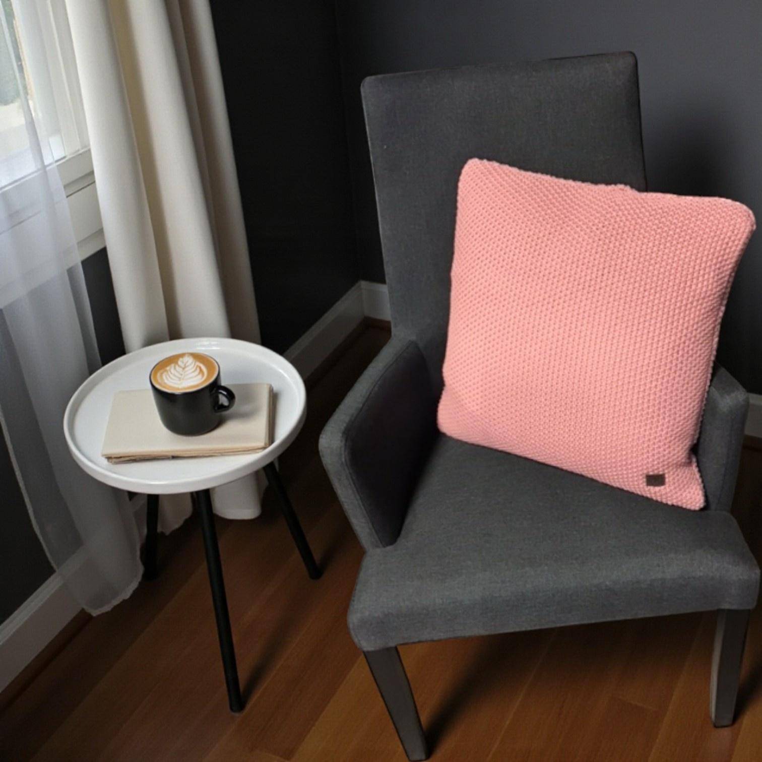 Marc O'Polo Dekokissen Nordic Knit Ash Rose 50 x 50 cm