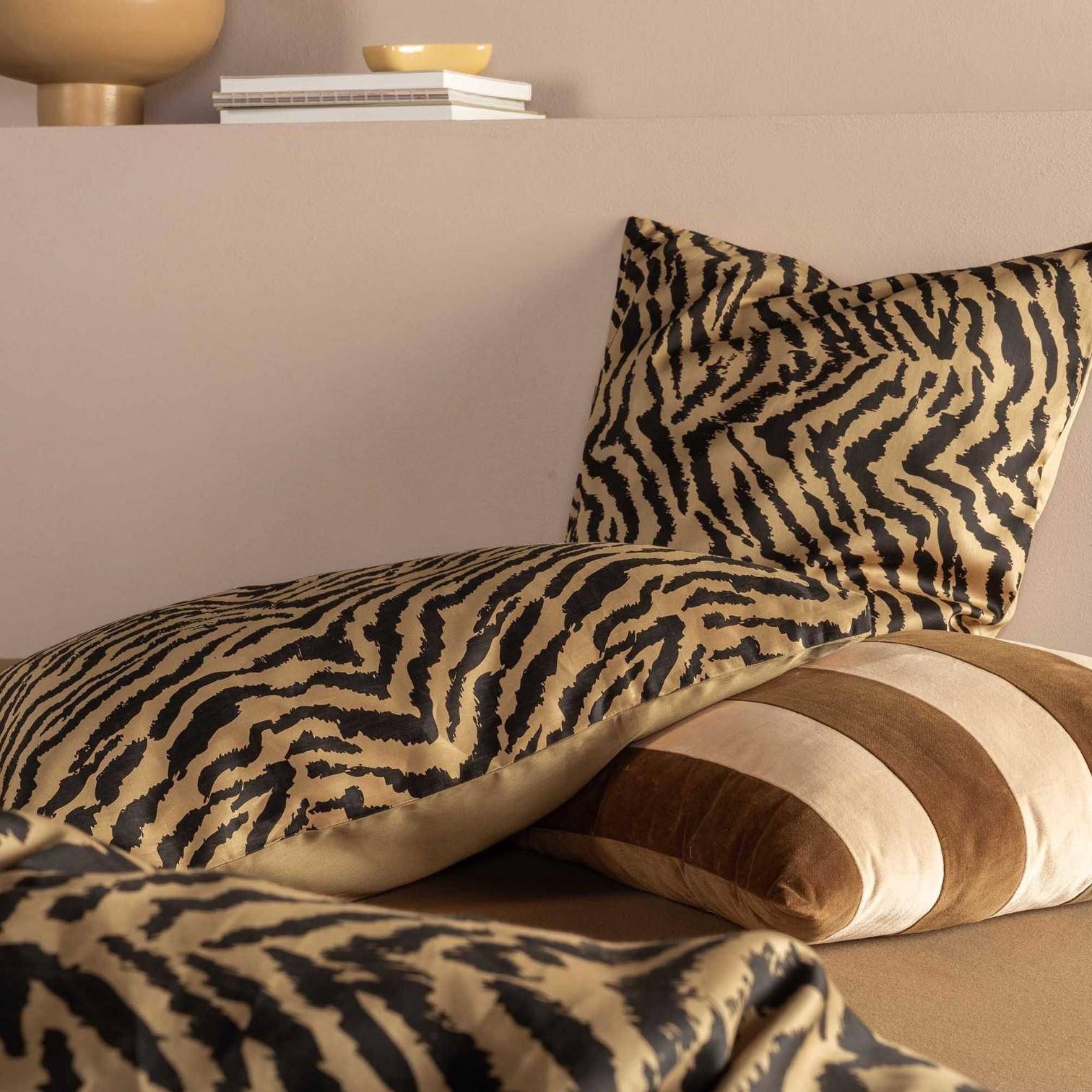 ESSENZA Baumwollsatin Bettwäsche Beline Golden Sand 135 x 200 cm + 80 x 80 cm