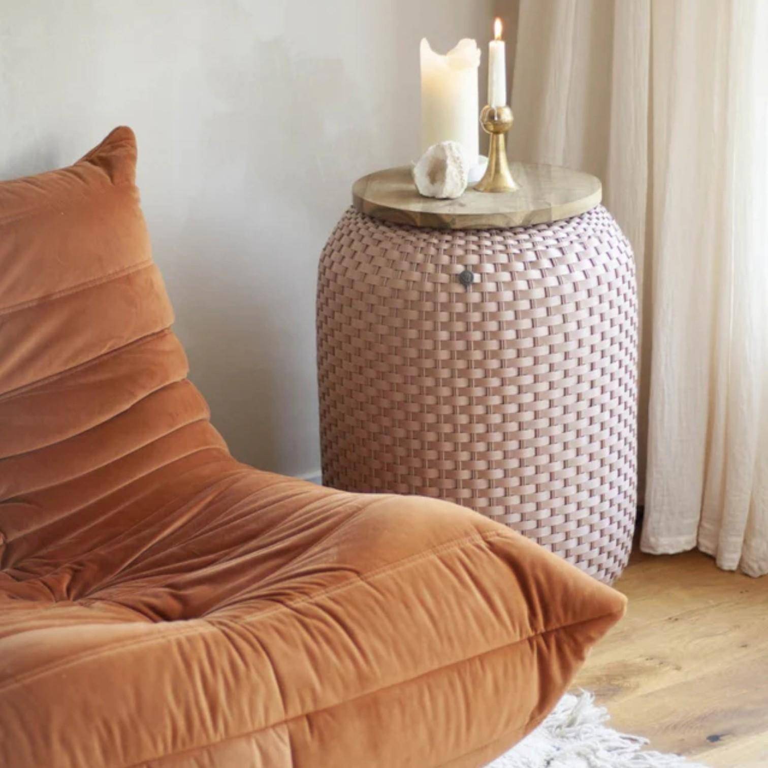 Handed By Beistelltisch mit Aufbewahrungsmöglichkeit Halo High Fb. Copper Blush