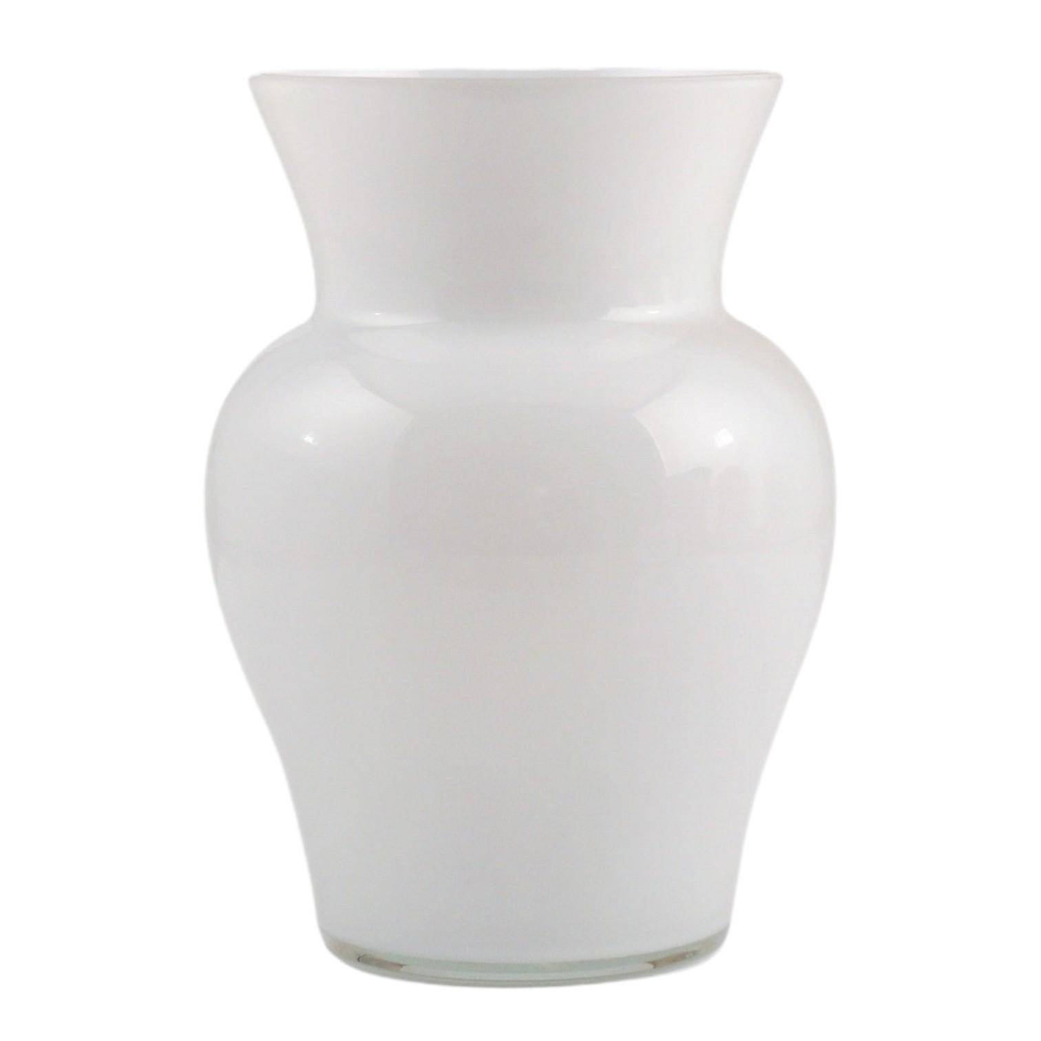 Paul Nagel Vase Viola weiß mundgeblasen aus Glas – handgefertigte moderne Design Vase