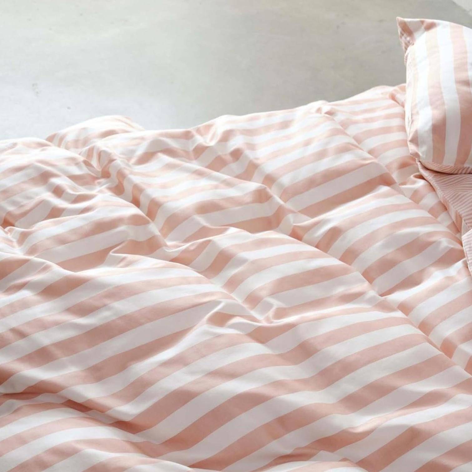 Marc O'Polo Bettwäsche Classic Stripe Rose Smoke 155 x 220 cm