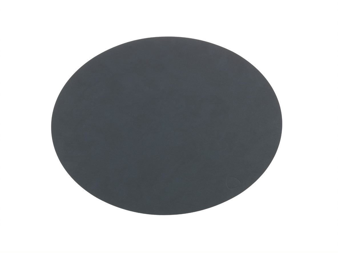Lind DNA Tischset Oval L Anthracite Nupo in 35 x 46 cm