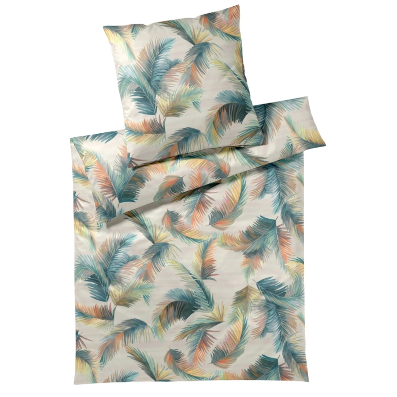 Elegante Bambus Baumwollsatin Bettwäsche Copacabana Natur 135 x 200 cm