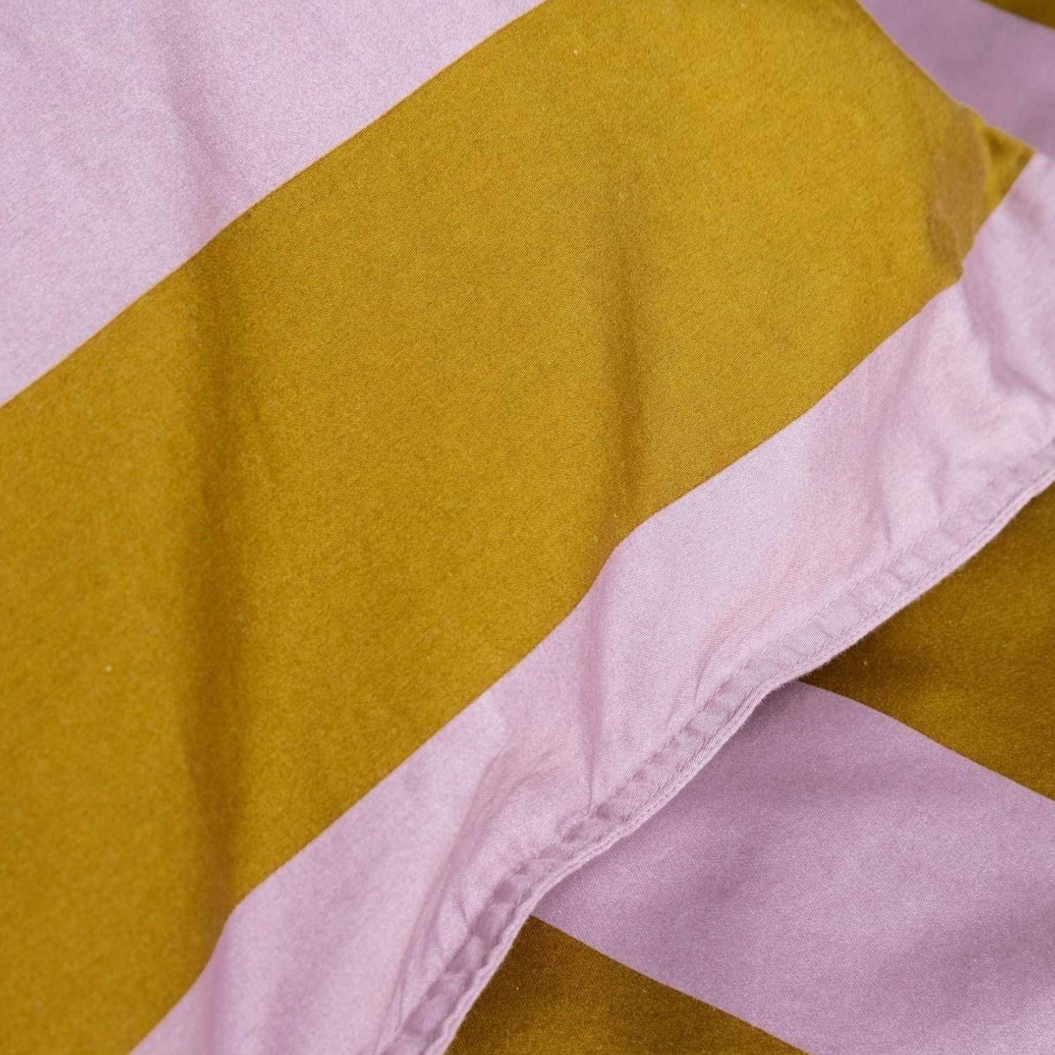 ESSENZA Baumwollsatin Bettwäsche Minte Stripe Pale Purple - Olive 135 x 200 cm + 80 x 80 cm