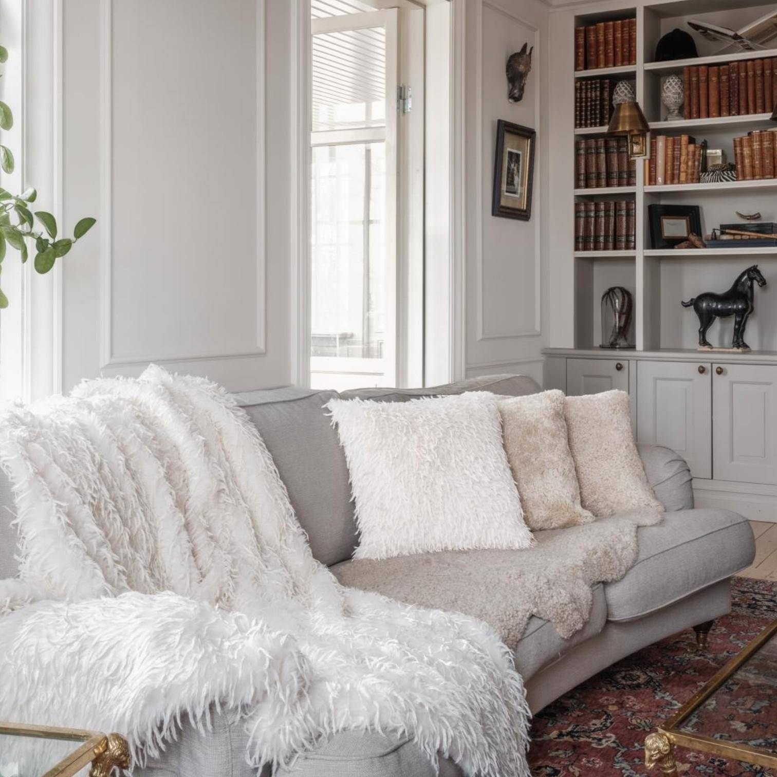 Skinnwille Plaid Fay Ivory M 120 x 180 cm