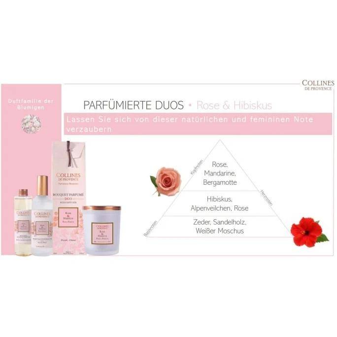Von Collines De Provence - Raumduft-Spray Rose und Hibiskus 100ml