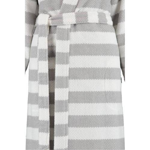 Cawö Damen Bademantel Kimono Struktur 1241 silber XS 
