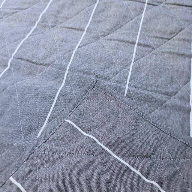 by Wille Gefütterte Strandmatte Alma in Navy/Weiß