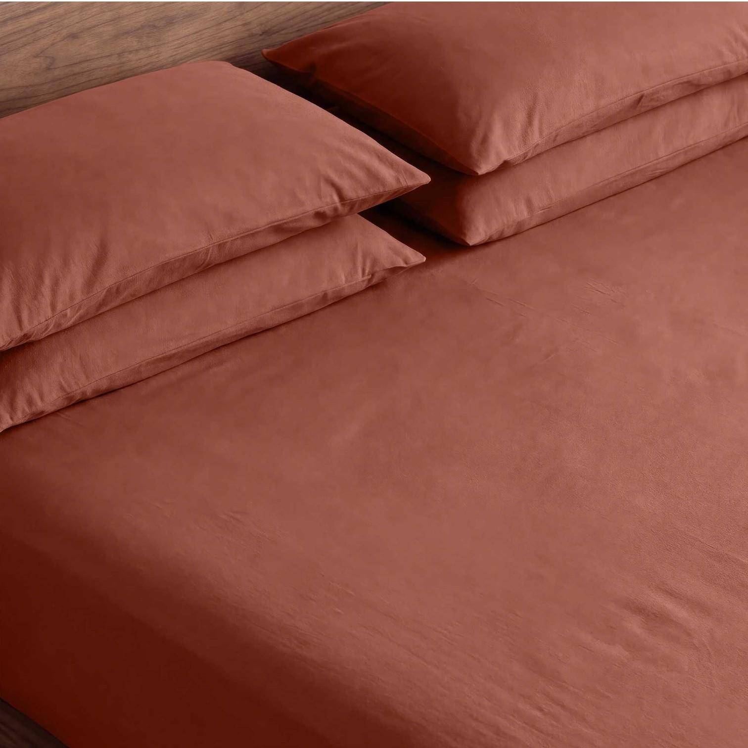 ESSENZA Fine Organic Jersey Spannbetttuch Terracotta 140-160 x 200-220 cm