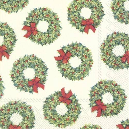 ihr Lunch Servietten Lots of Wreaths 33 x 33 cm
