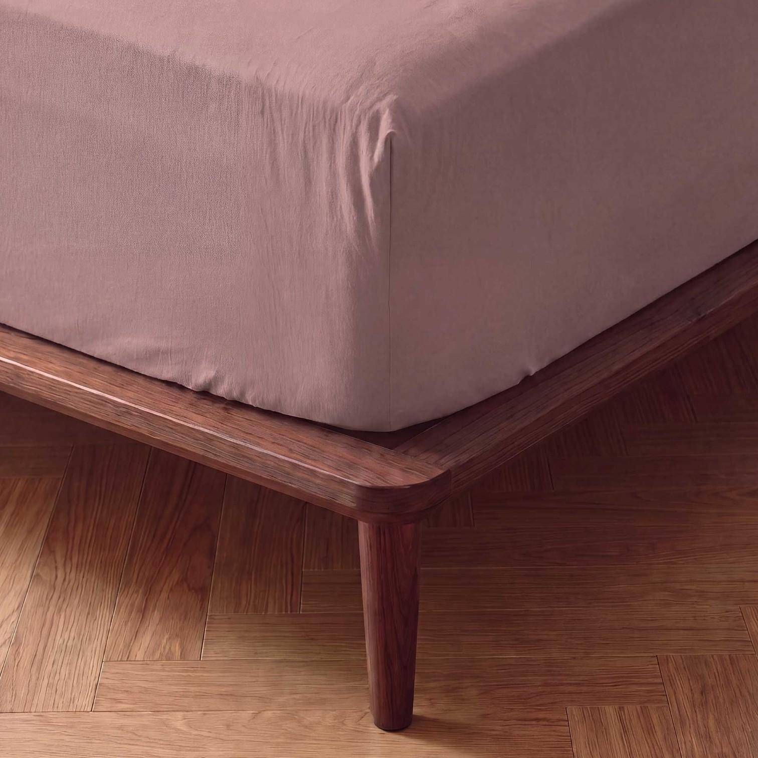 ESSENZA Fine Organic Jersey Spannbetttuch Woodrose 90-100 x 200-220 cm
