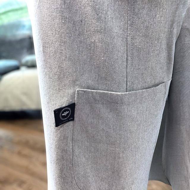 Recycled by wille - Recycelte Schürze Helen in Grey/White Melange