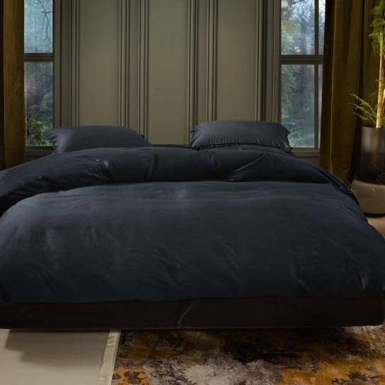 ESSENZA Baumwollsatin Bettwäsche Minte Nightblue 135 x 200 cm + 80 x 80 cm