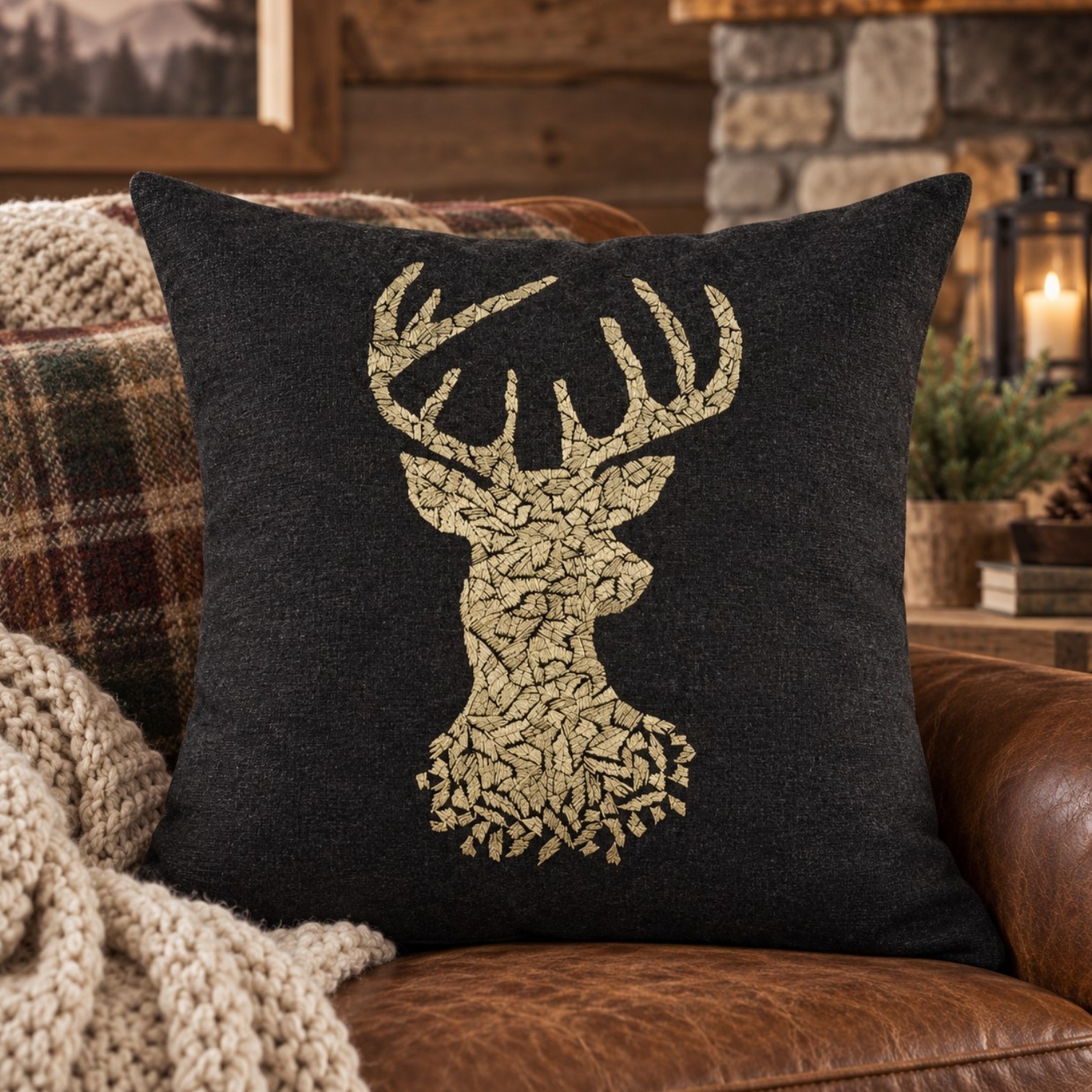 Sander Kissenhülle Deer Gold 40 x 40 cm