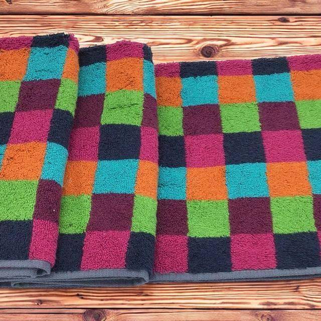 Cawö Handtuchserie Lifestyle Karo Multicolor 7047 Col. 84 Saunatuch 70 x 180 cm