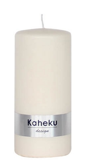 Kaheku Cylinderkerze Powder Creme 15 cm hoch