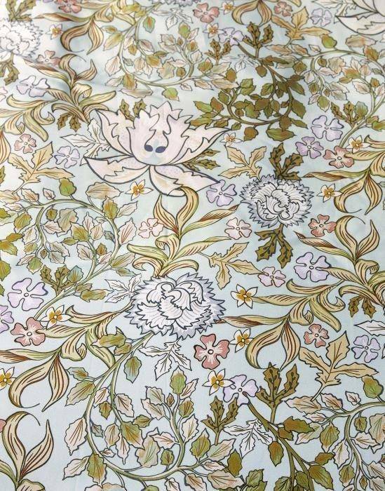 ESSENZA Baumwollsatin Bettwäsche Ophelia Hazy Blue 135 x 200 cm + 80 x 80 cm