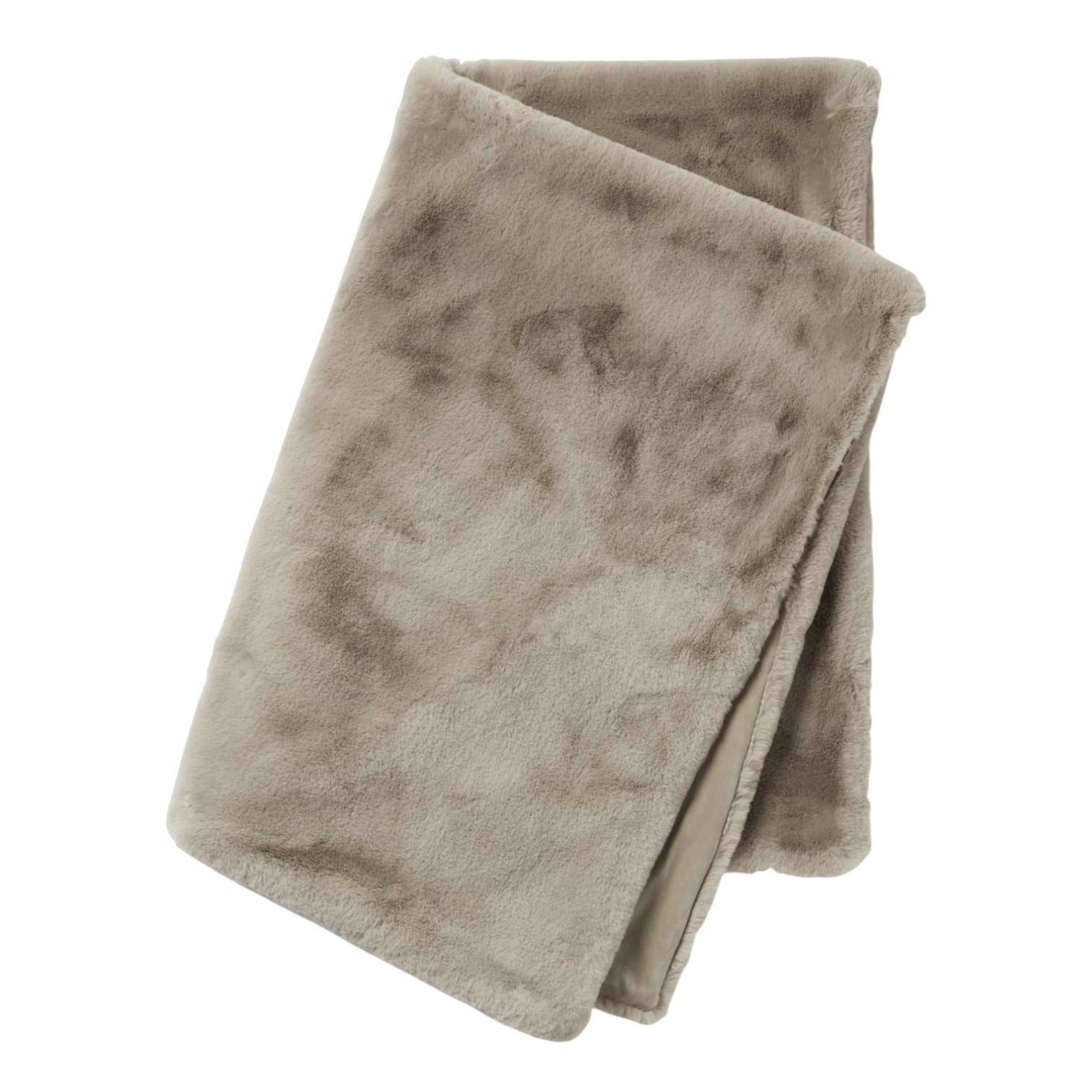 Skinnwille Plaid Fluffy Taupe M 120 x 180 cm