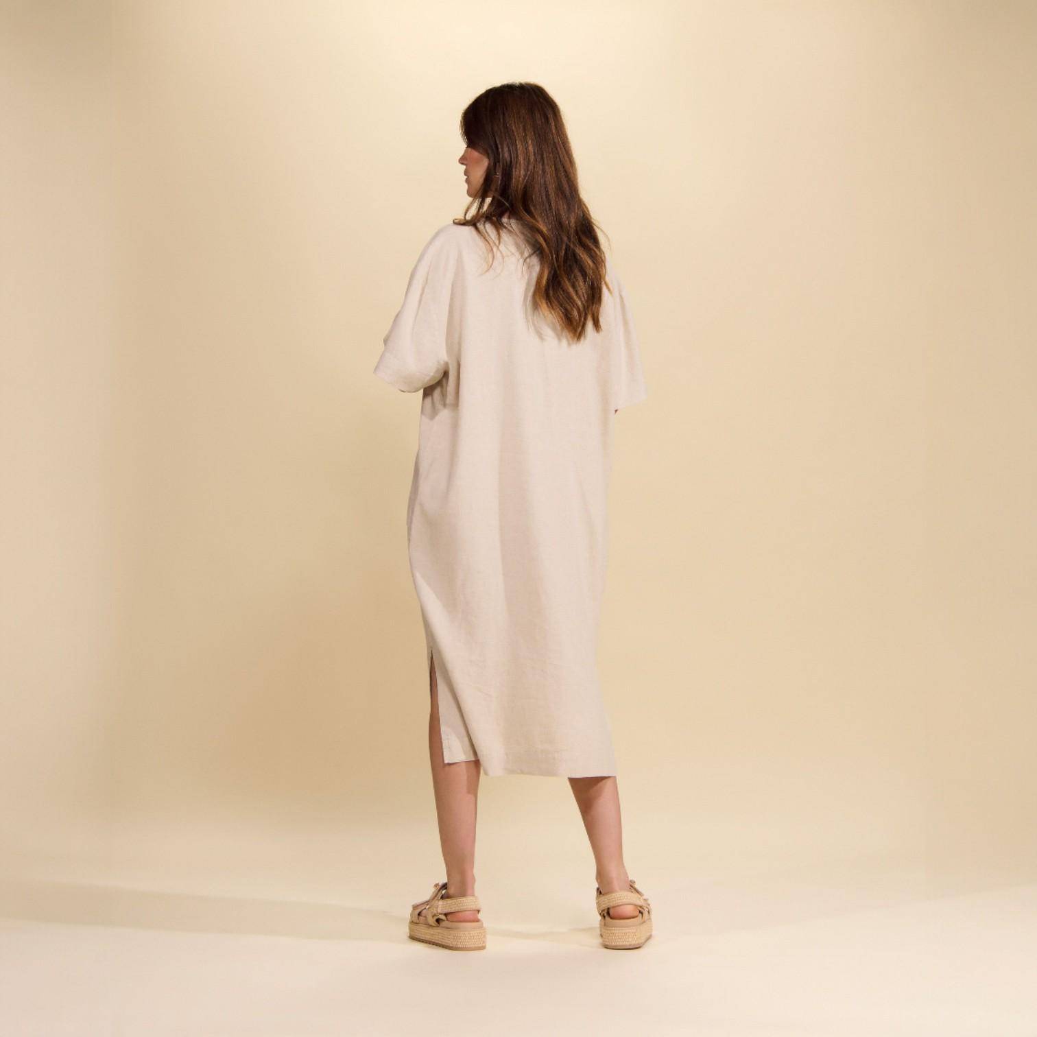 ESSENZA kurzärmeliges Nachthemd Eara Uni Natural Linen S