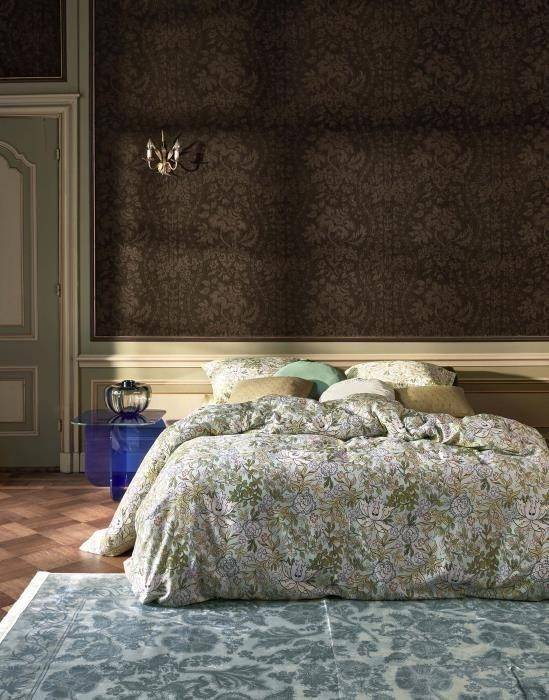 ESSENZA Baumwollsatin Bettwäsche Ophelia Hazy Blue 135 x 200 cm + 80 x 80 cm