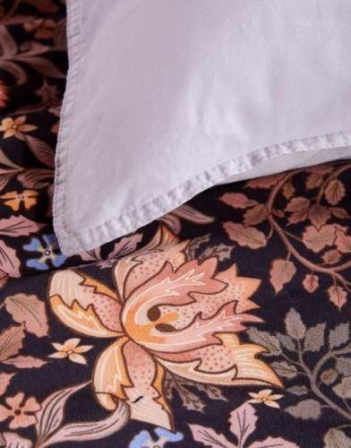 ESSENZA Kissenhülle zur Baumwollsatin Bettwäsche Minte Purple Breeze 40 x 80 cm